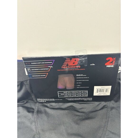 Mens New Balance Boxers Briefs 2 Pack Performance Complex Waistband, Small, New - Picture 7 of 8